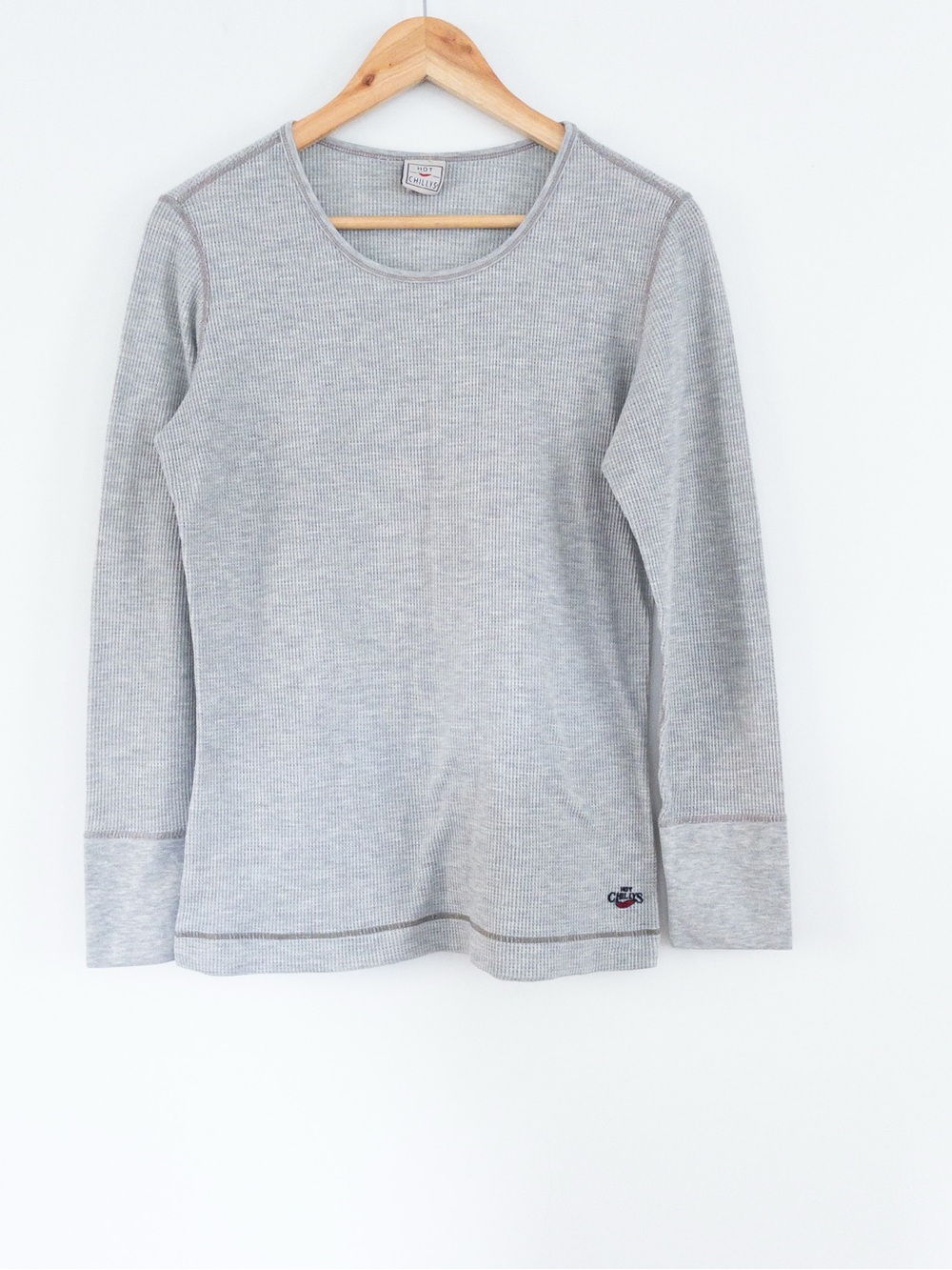 Hot Chilly's Vintage Circa 90's Light Gray Thermal Knit Shirt Women's Large
